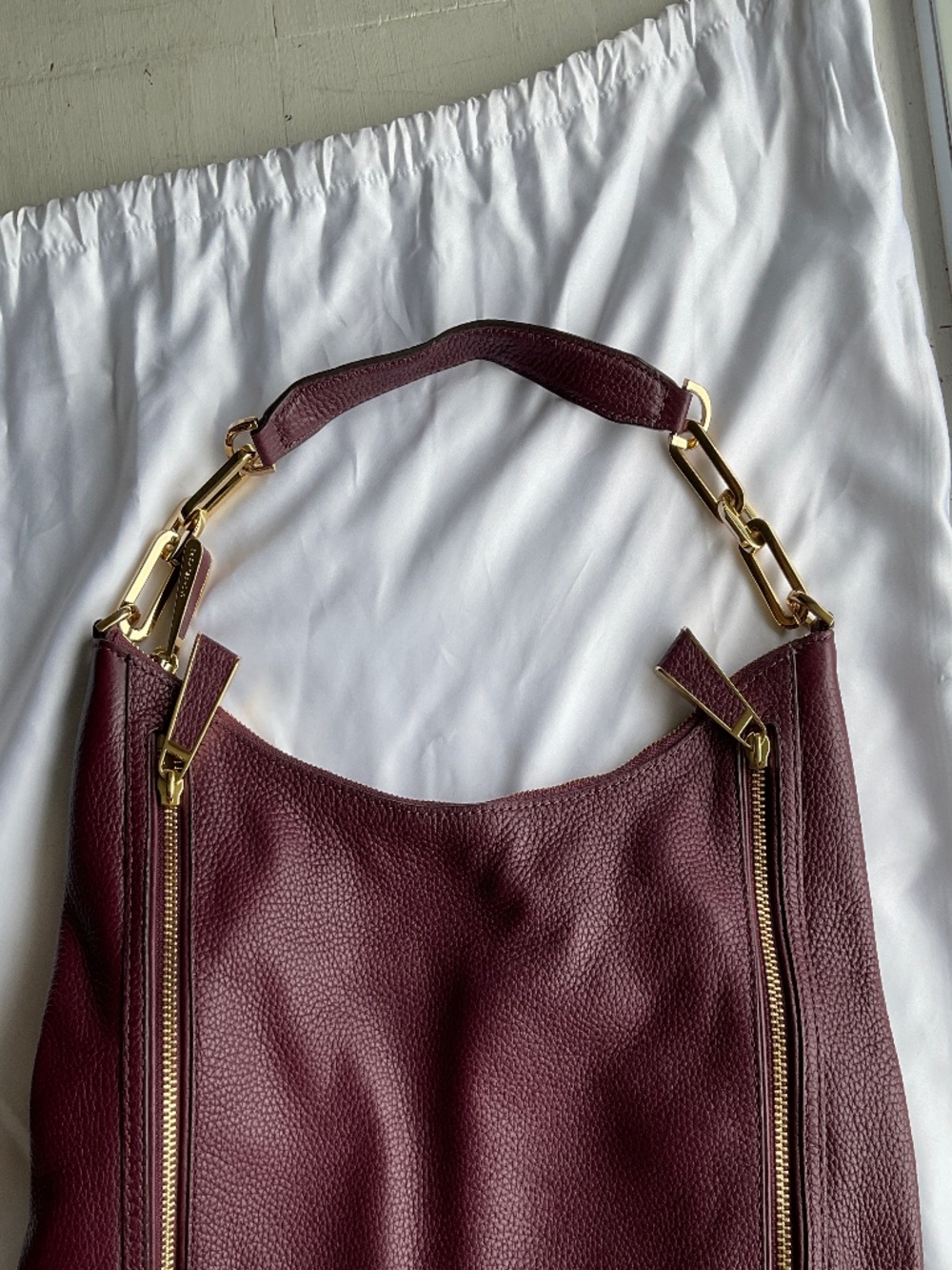 Michael Kors Matilda Plum Hobo Bag with Gold Accents